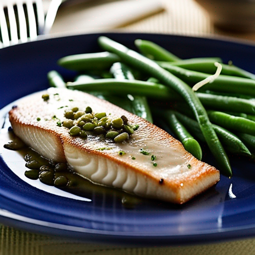 seabass with capers and green beans 