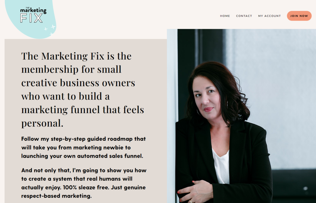 The Marketing Fix is the membership for small creative business owners who want to build a marketing funnel that feels personal. 