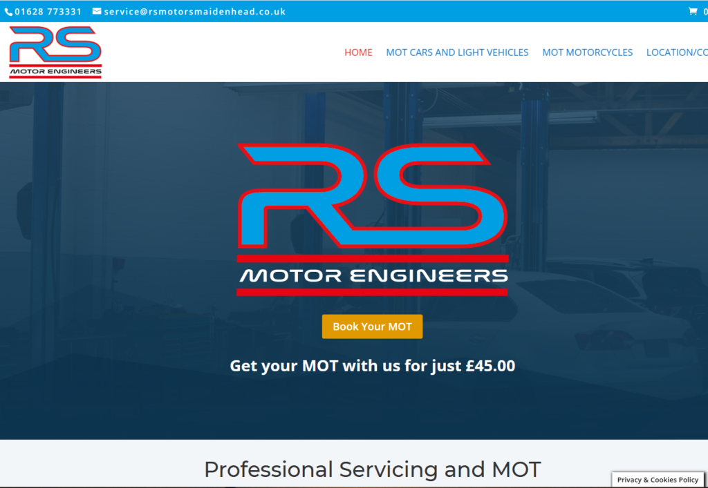 RS Motors MOT Garage in Maidenhead, Berkshire 